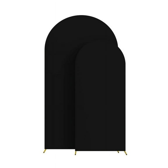 Wedding Arch Cover, Arch Backdrop Stand Cover for Birthday Party Ceremony Banquet Decoration with 100 Balloons(Black)