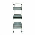 thumbnail image 2 of Galvanized Steel Triple Shelving - Industrial Storage Rack for Garage/Kitchen/Basement, Silver (35"W x 12.5"D x 40"H), 2 of 5