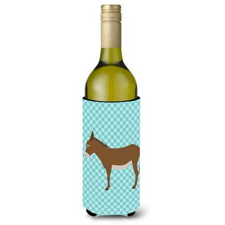 

Carolines Treasures BB8023LITERK Cotentin Donkey Blue Check Wine Bottle Beverge Insulator Hugger