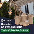 thumbnail image 4 of SGT KNOTS Twisted ProManila Rope - UnManila, Twisted 3 Strand Outdoor Rope, Lightweight Synthetic Rope for DIY Projects, Marine, Commercial (5/8" x 200ft), 4 of 5