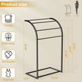 thumbnail image 5 of Nefoso 4 Tier Pool Towel Rack, 40" Tall Towel Drying Rack Outdoor Freestanding Metal Towel Stand for Pool Bathroom Beach Indoor(Black), 5 of 9
