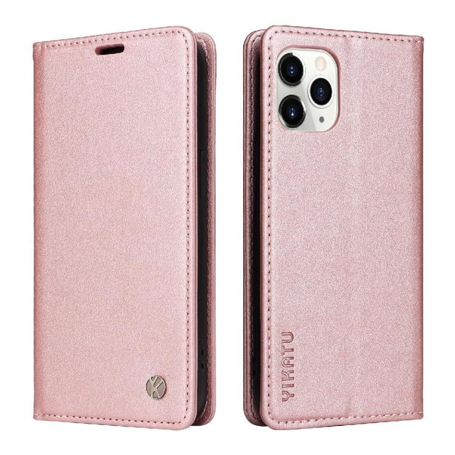 Funda para iPhone 11 Pro Estuche de Cuero PU Tipo Cartera con Ranuras para Tarjetas y Cierre Magnético