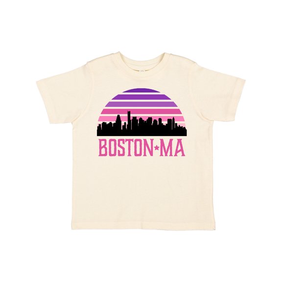Inktastic Boston Gifts for Kids Retro Skyline Girls Toddler T-Shirt