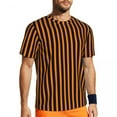 thumbnail image 2 of T Shirt For Men Orange And Black Striped T-Shirt Men Halloween Basic Sportswear Breathable Summer Hi, 2 of 7