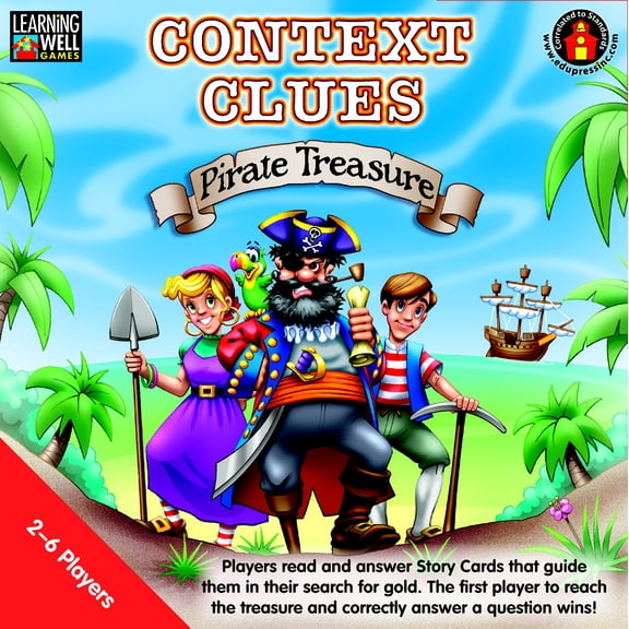 Learning Well Games Context Clues - Pirate Treasure Game, Red Levels 2.0-3.5