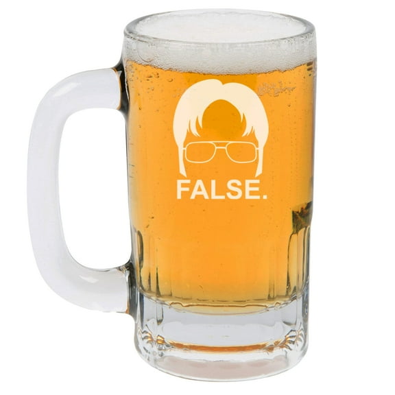 12oz Beer Mug Stein Glass False Funny