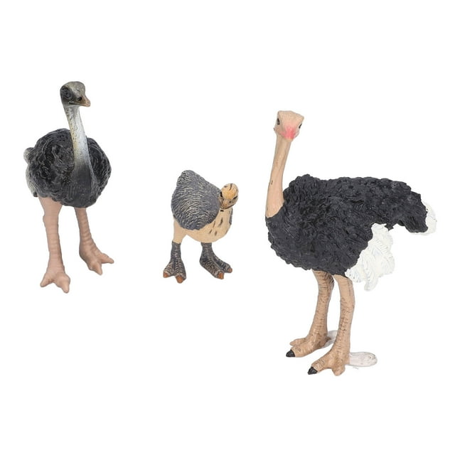 Pájaros de juguete para niños, avestruz de juguete, modelo de animal pintado a mano, figuras de animales, respuesta rápida