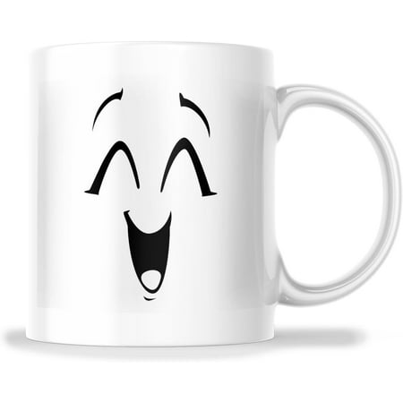 

Smiley Happy Face Mug - Cute Happy Cartoon Gift Mug - 11 Oz Mug Great Gift For Holiday Birthday Christmas - Premium Ceramic Dye Sublimation Mug - Printed In The USA FHJM0249