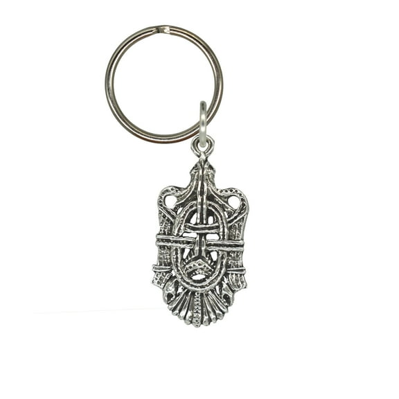 Viking Raven Keychain, G142KC, 1 3/4 inch, Historical, Celtic, Viking, Norse, Pewter, Key Fob, Key Ring, Keys, Zipper Pull, Luggage Tag, Backpack, Over 300 Keychain Designs, Handmade in the USA