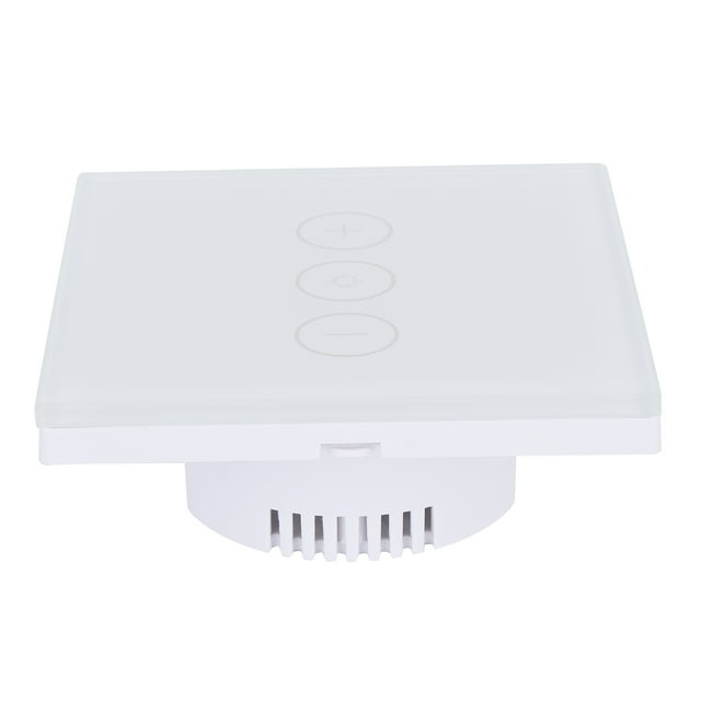 Interrupteur Variateur Intelligent, Télécommande par Application, Luminosité Progressive, Commande Vocale, Interrupteur Variateur Prise EU 110-240V pour Maison Blanc, Noir