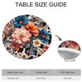 thumbnail image 6 of Pioneer Flower Floral Print Pattern Round Fitted Tablecloth with Elastic Edge,Dining Table Cover Waterproof,Outdoor Round Tablecloth for Camping,Dining,Indoor and Outdoor, 6 of 7