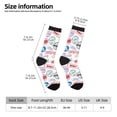 thumbnail image 6 of Uemuo Stamp Set Collection Pattern Women's Crew Socks, Soft Durable Breathable Moisture-Wicking with Odor Control Cotton socks, 6 of 9