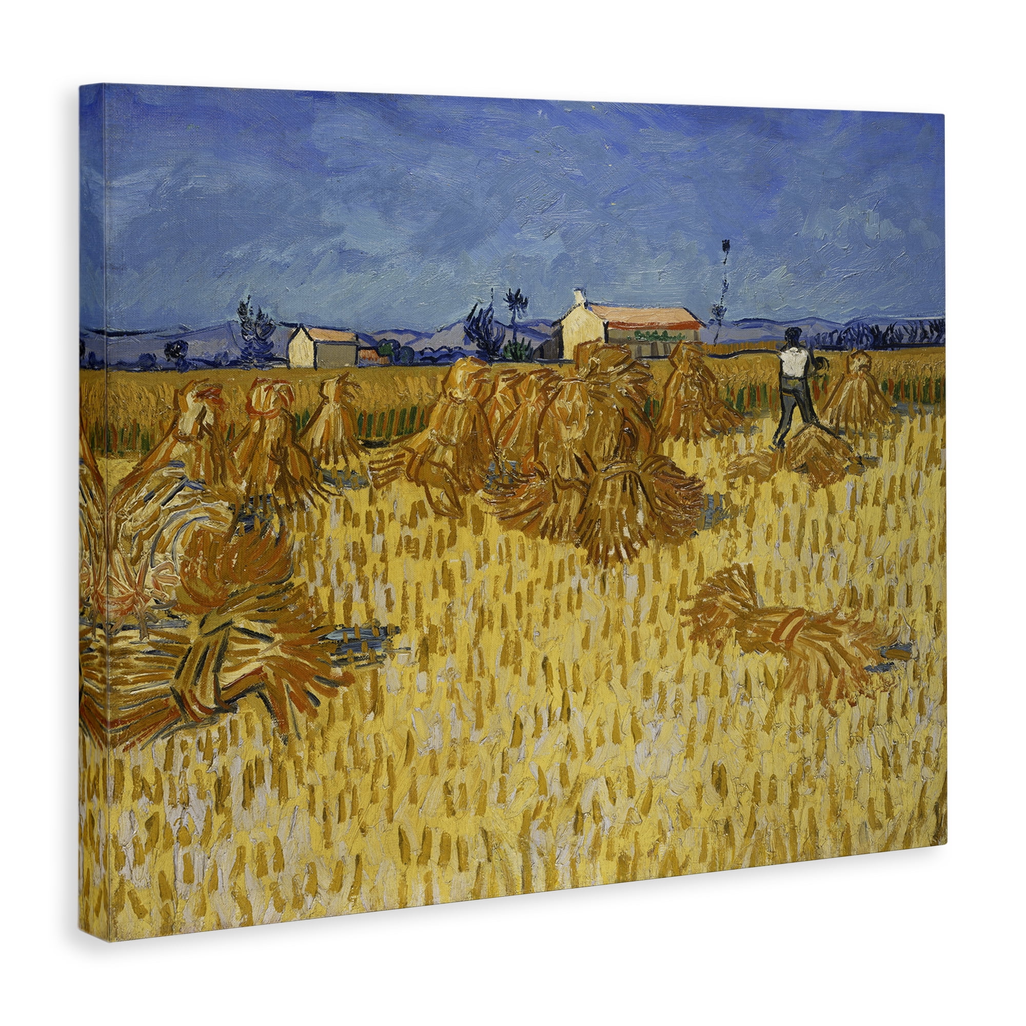 Stupell Industries Van Gogh Corn Harvest Landscape & Nature Painting Wrapped Canvas Art Print Wall Art, 40 x 30