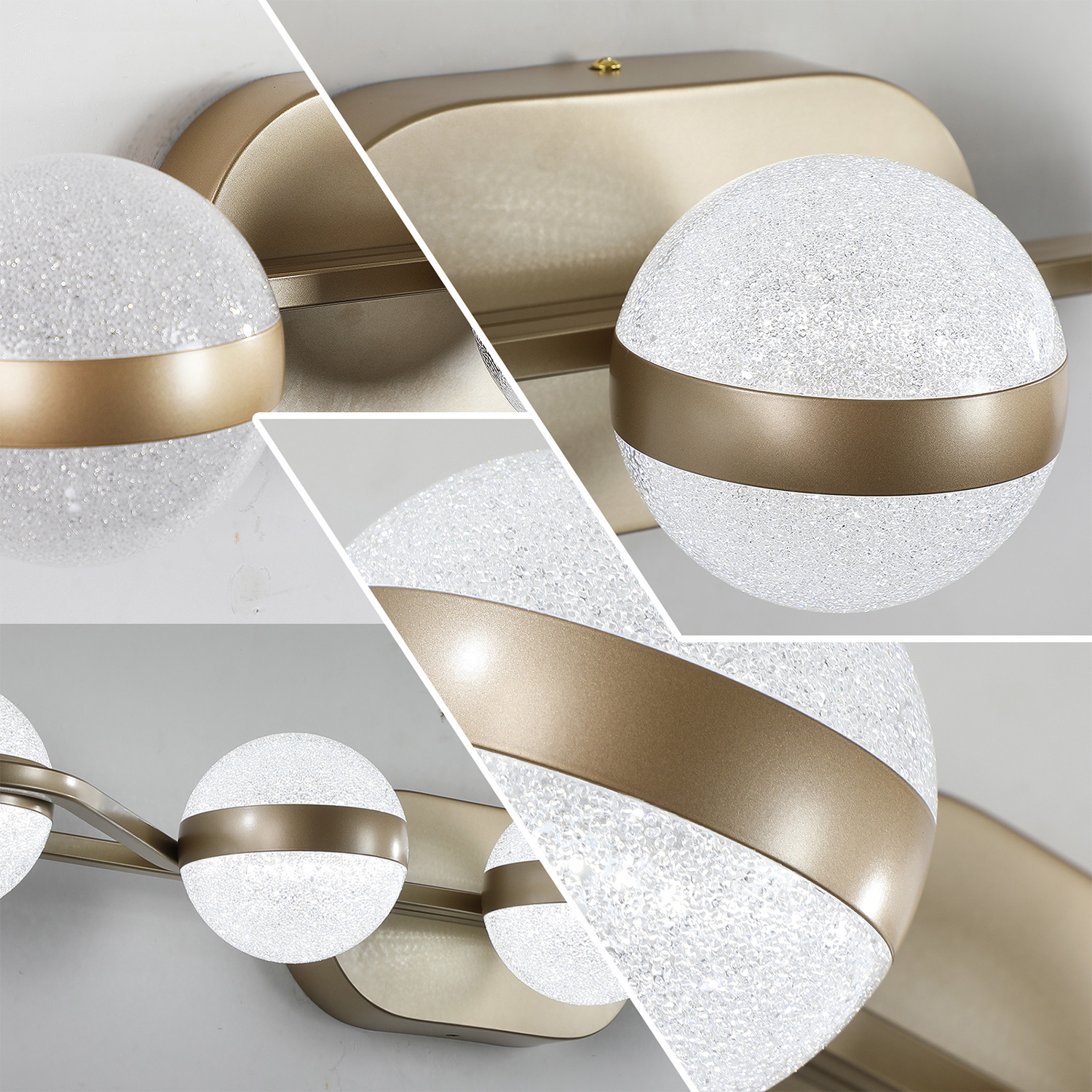 Round Ball Vanity Light 1950lumens,Creative Design Bathroom Lighting Fixture