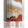 thumbnail image 6 of Marble Texture Sheer Curtains 84 Inches Long 2 Panels Orange White Watermark Watercolor Light Filtering Semi Sheer Window Curtains Drapes for Bedroom Living Room 52"x84", 6 of 7