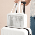 thumbnail image 4 of Bolsa de maquillaje transparente, bolsa de lavado portátil impermeable para viajes, bolsa de almacenamiento de natación portátil de gran capacidad para mujeres, 4 of 5