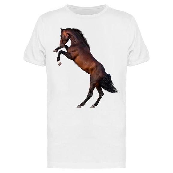 Bay Horse Rearing Up Tee Men's -Image by Shutterstock Men's T-shirt