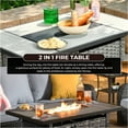 thumbnail image 7 of Ovios 42 Inch Propane Fire Pit CSA-Listed Outdoor Fire Pit Table, 50,000 BTU Wicker Gas Fire Pits for Outside with Lid and Lava Rock on Patio Deck Garden Backyard, 7 of 7
