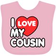 thumbnail image 3 of Inktastic I Love My Cousin Boys or Girls Baby Bib, 3 of 4