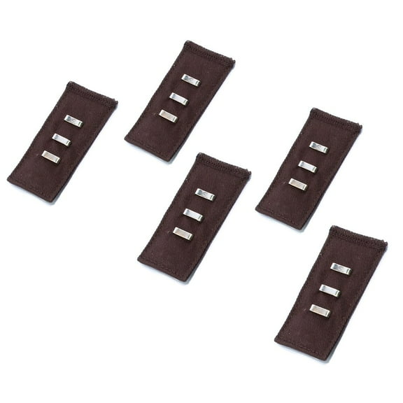 Pant Waistband Hook Extender (5-Pack, Brown)