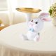 thumbnail image 5 of ¡Decoraciones de Pascua! Adornos de mesa de Pascua Pretxorve: Hermoso adorno de cristal para mesa: Conejito de Pascua blanco., 5 of 6