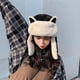 thumbnail image 4 of Winter Trapper Hat Sombrero a prueba de viento para clima frío Colcomx  Sombreros de bombardero trampero, 4 of 8
