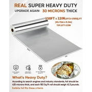 Katbite Aluminum Foil Heavy Duty Aluminum Foils Roll with Serrated Cutter,12inx150SQ.FT