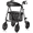 Grey, variant on WALK MATE Rollator Walker for Seniors | 10" Wheels, Foldable with Seat, 350lb Load, Blue