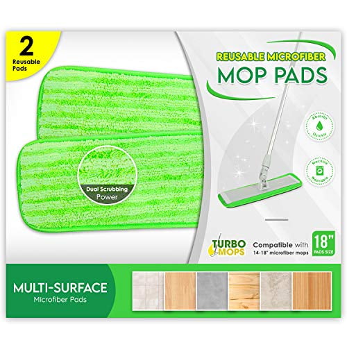 Wet /& Dry Home /& Commercial Cleaning Refills 4-Pack Xanitize 18 inch Microfiber Replacement Mop Pad