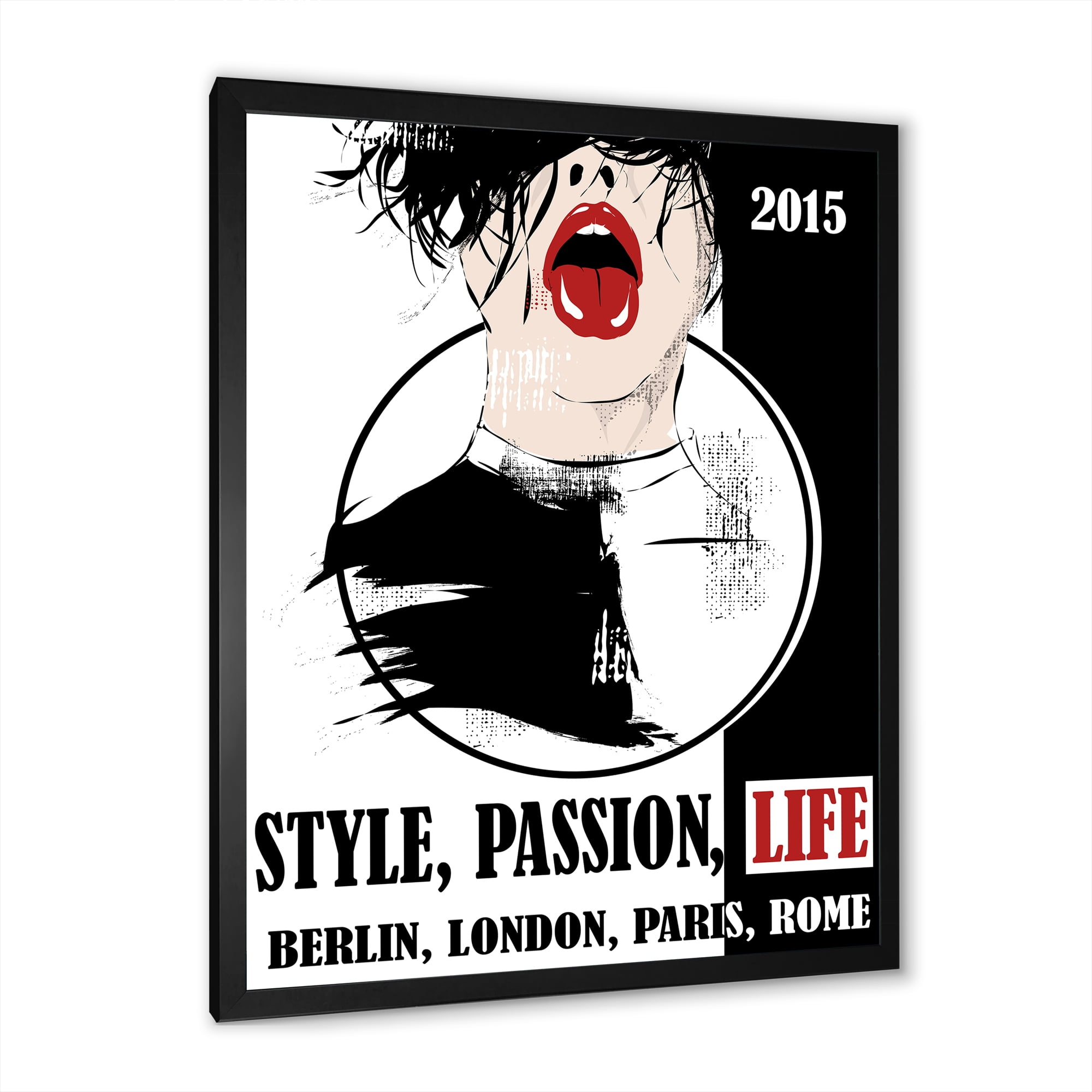 Designart 'Style Passion Life Fashion Woman VIII' Vintage Framed Art Print
