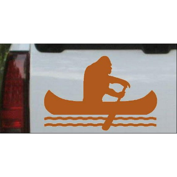 Bigfoot Sasquatch Canoe Car or Truck Window Decal Sticker