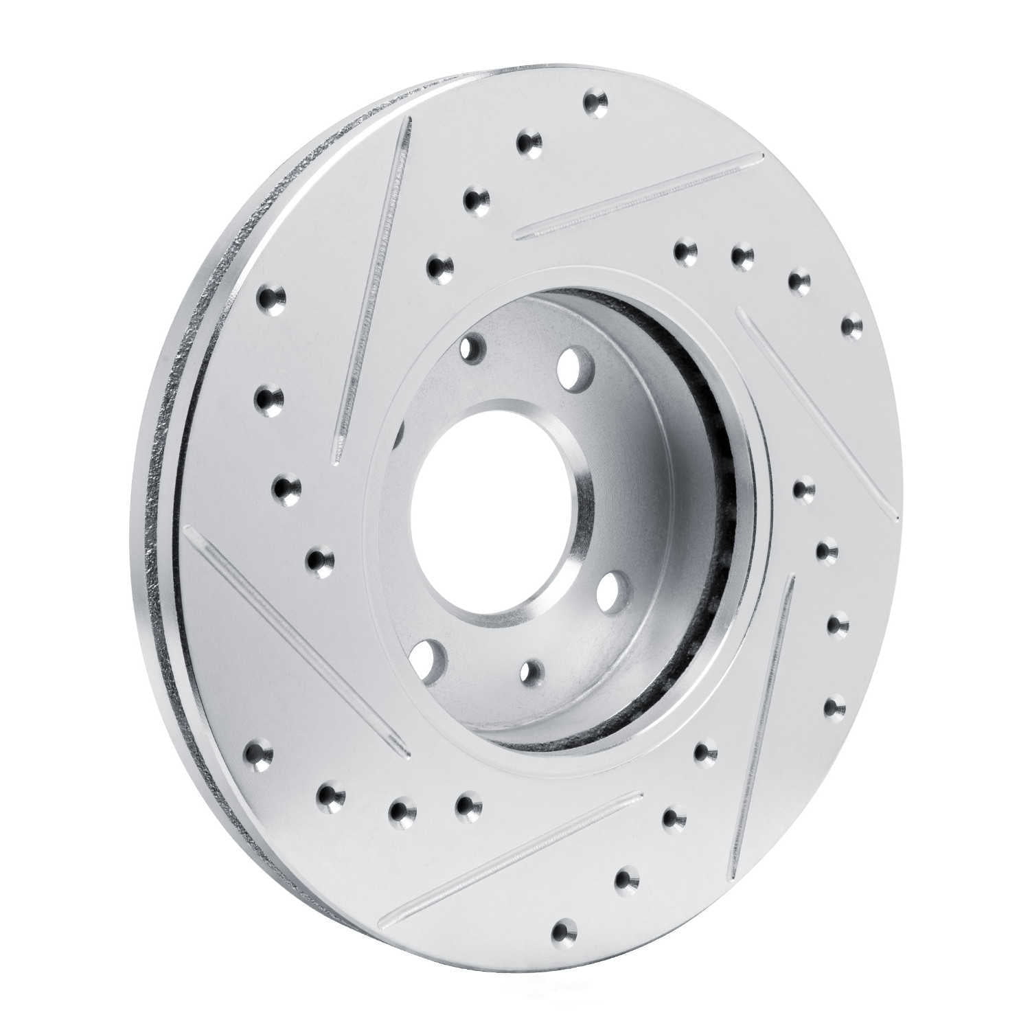 Dynamic Friction Company 631-67041R DFC Brake Rotor - Drilled And Slotted - Silver