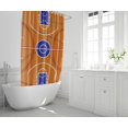 thumbnail image 4 of 4PCS Boys Shower Curtain Set - Basketball Sports Shower Curtain for Boys Bathroom Decor Basketball Shower Curtain with Bath Mat and 12 Hooks Basketball Bathroom Decor for Boys Teens Mens, 70" x 70", 4 of 6