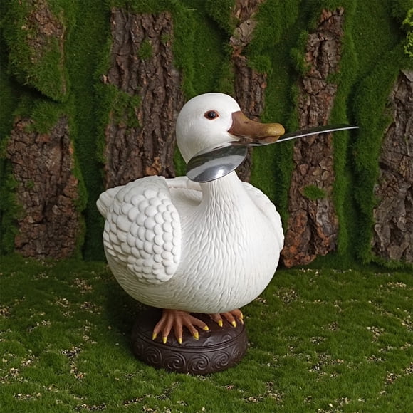 Llavero rústico de pato: organizador decorativo de resina con base magnética para llaves, decoración funcional para escritorio, entrada o encimera, linda figura de animal para el hogar o la oficina c