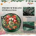 thumbnail image 3 of EcoSummer 6-Pack Christmas Wreath Storage Bags, 30x30x7.8 Inch Heavy-Duty Clear Storage Containers with Reinforced Handles, Zippered Holiday Decor Box for Door Wreaths, Garlands, Seasonal Ornaments, 3 of 8