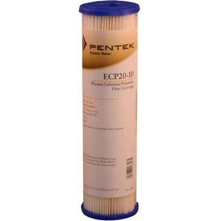 

Package Of 4 Pentek ECP20-10 Pleated Sediment Water Filters 9-3/4 x 2-5/8