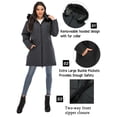 thumbnail image 2 of LELINTA Womens Winter Down Blend Quilted Jacket Puffer Jacket Coat Plus Size Long Hoodie Coat Warm Hooded Jacket, 2 of 6