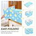 thumbnail image 4 of Blue Plaids Rubber Ducks Bubbles Foldable Storage Bin with Lid and Handle Collapsible Storage Box 16.5 x 12.6 x 11.8 inches, 4 of 7