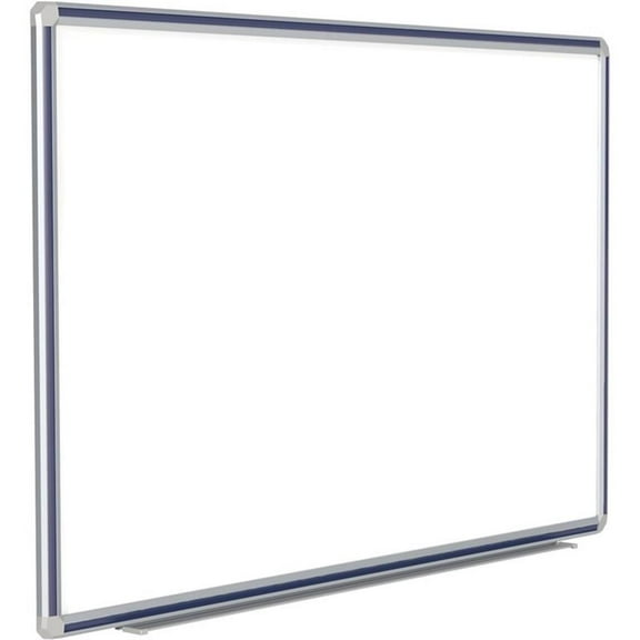 Ghent 48"x48" Aluminum Frame Ceramic Magnetic Whiteboard - Blue Trim