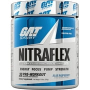 GAT Clinically Tested Nitraflex, Testosterone Enhancing Pre Workout, Blue Raspberry