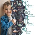 thumbnail image 3 of DarkBlue Cartoon Dinosaurs Text Pattern Insulated Teens Curtains Set Of 2, Bedroom Essentials, Toddler Room Decor 52x84in(132x213cm), 3 of 5