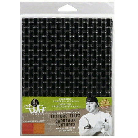 Duff Goldman Woodgrain & Brick Impression Texture Tiles, 2 oz, (Pack of 3)