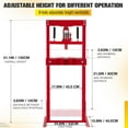 thumbnail image 3 of Pinypikaka 6T 12T Hydraulic Press, H-Frame Garage Floor Hydraulic Shop Press, Adjustable Hydraulic Press with Plates, 3 of 7