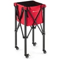 thumbnail image 4 of Costway Cesta plegable para pelotas de tenis, carrito de viaje portátil con ruedas y bolsa, color rojo, 4 of 4