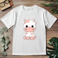 thumbnail image 4 of Playera Blanca Camiseta Unisex con Estampado De Vaquita, 4 of 5