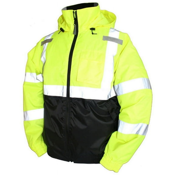 Tingley J26112 Bomber II Hooded Jacket Fluorescent Yellow/Green/Black Small