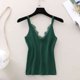 thumbnail image 2 of Gibobby Moda sin mangas tejer Tops encaje damas cuello en V mujeres chaleco sólido blusa de mujer(Verde,Talla única), 2 of 3