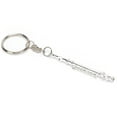 thumbnail image 1 of Flute Keychain, Metal Key  Musical Instrument Ornament Silver Color Ornament Key  Gift Decoration Ornament, 1 of 8