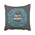 thumbnail image 1 of Funda de Almohada ABPHQTO Caligrafia Roja Felices Vacaciones 45x45 cm, 1 of 2