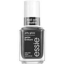 essie Nail Art Studio Jelly Gloss Polish, Vegan, Sheer Black Nail Polish, Ink Jelly, 0.46 Fl Oz